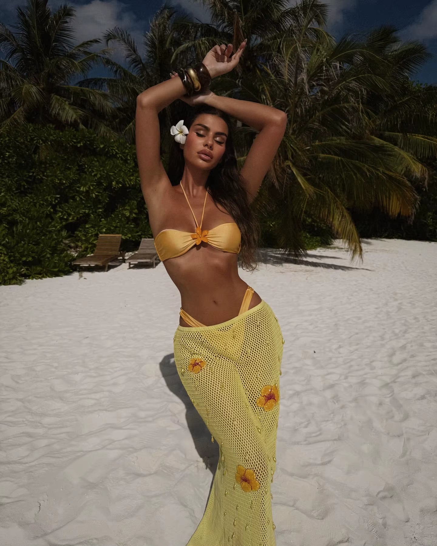 Sexy Swimsuit Bikini with Skirt Women Swimwear High Leg Swimwear Bathing Suit Beachwear Bandeau Biquini