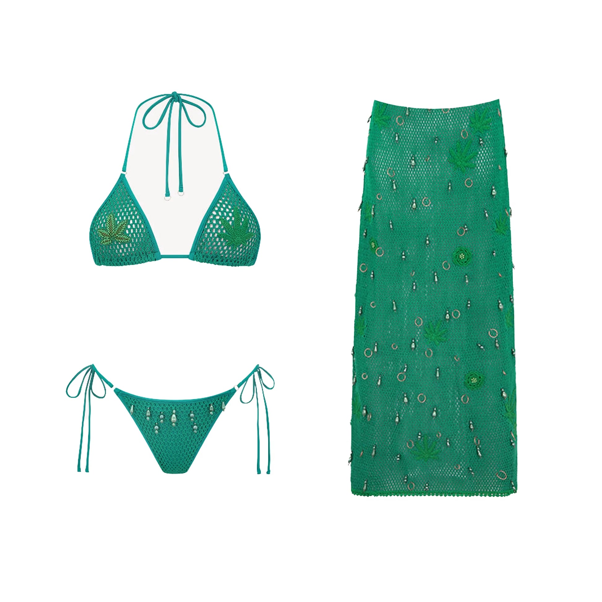 Sexy Swimsuit Bikini with Skirt Women Swimwear High Leg Swimwear Bathing Suit Beachwear Bandeau Biquini