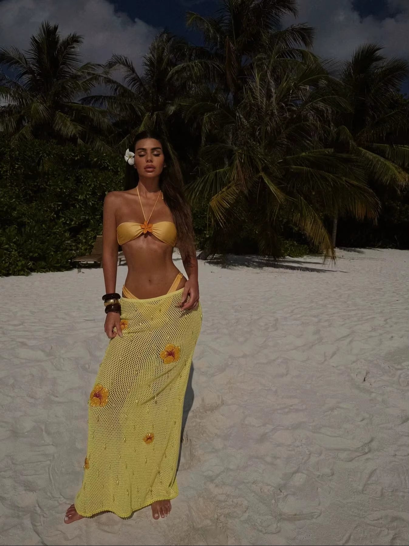 Sexy Swimsuit Bikini with Skirt Women Swimwear High Leg Swimwear Bathing Suit Beachwear Bandeau Biquini